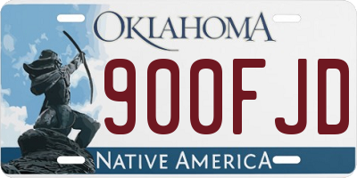 OK license plate 900FJD