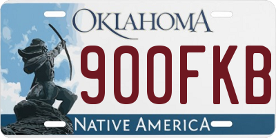 OK license plate 900FKB