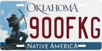 OK license plate 900FKG