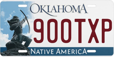 OK license plate 900TXP