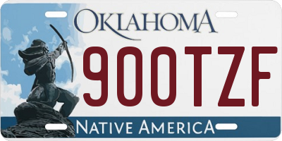OK license plate 900TZF