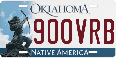 OK license plate 900VRB