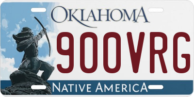 OK license plate 900VRG