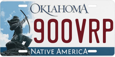 OK license plate 900VRP