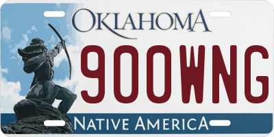 OK license plate 900WNG