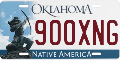 OK license plate 900XNG