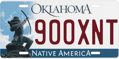OK license plate 900XNT