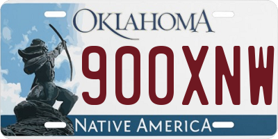 OK license plate 900XNW