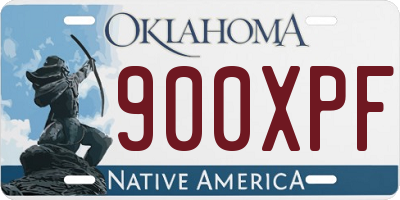 OK license plate 900XPF