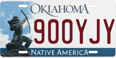 OK license plate 900YJY