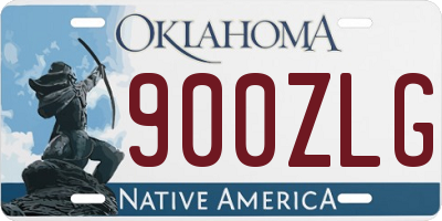 OK license plate 900ZLG