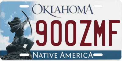 OK license plate 900ZMF