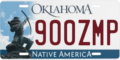 OK license plate 900ZMP