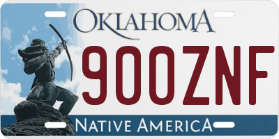OK license plate 900ZNF