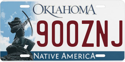 OK license plate 900ZNJ