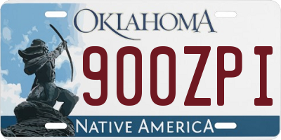 OK license plate 900ZPI