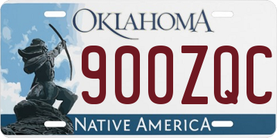OK license plate 900ZQC