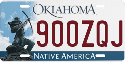 OK license plate 900ZQJ