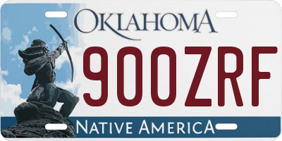 OK license plate 900ZRF
