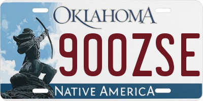 OK license plate 900ZSE