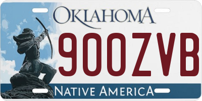 OK license plate 900ZVB