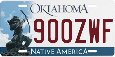 OK license plate 900ZWF