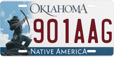 OK license plate 901AAG