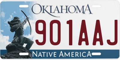 OK license plate 901AAJ