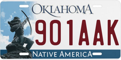 OK license plate 901AAK