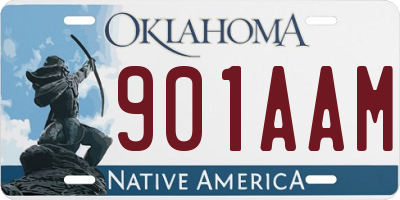 OK license plate 901AAM