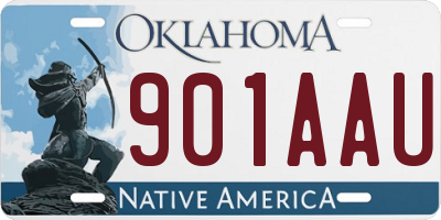 OK license plate 901AAU