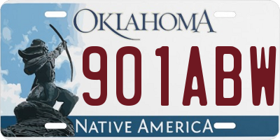 OK license plate 901ABW