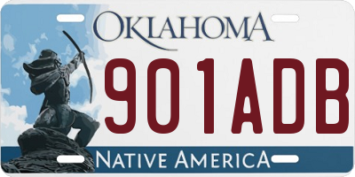 OK license plate 901ADB