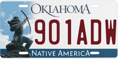 OK license plate 901ADW