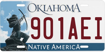 OK license plate 901AEI