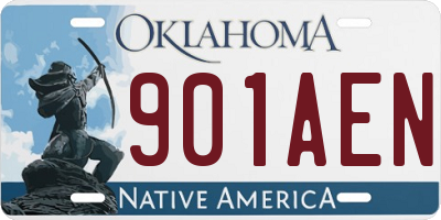 OK license plate 901AEN