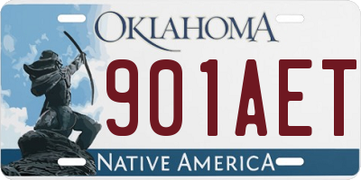 OK license plate 901AET