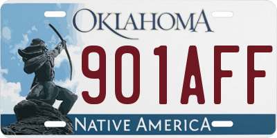 OK license plate 901AFF