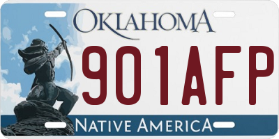 OK license plate 901AFP