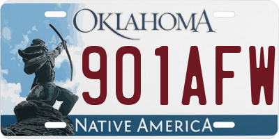 OK license plate 901AFW