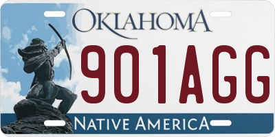 OK license plate 901AGG