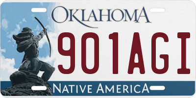OK license plate 901AGI