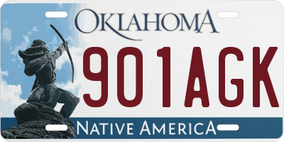 OK license plate 901AGK