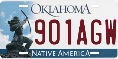 OK license plate 901AGW