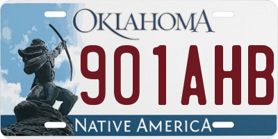OK license plate 901AHB