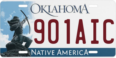 OK license plate 901AIC