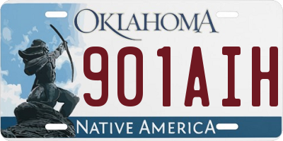 OK license plate 901AIH