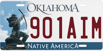 OK license plate 901AIM