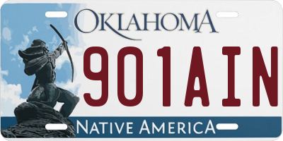 OK license plate 901AIN