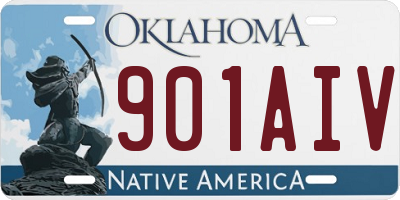 OK license plate 901AIV